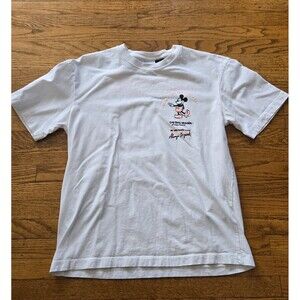 Zara Disney Womens Medium White Mickey Mouse Crewneck T-Shirt
